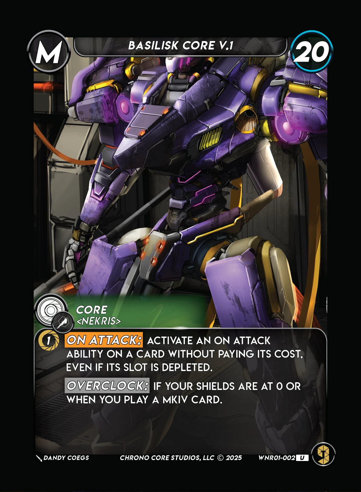 Basilisk Core V.1 &mdash; Chrono Core TCG card