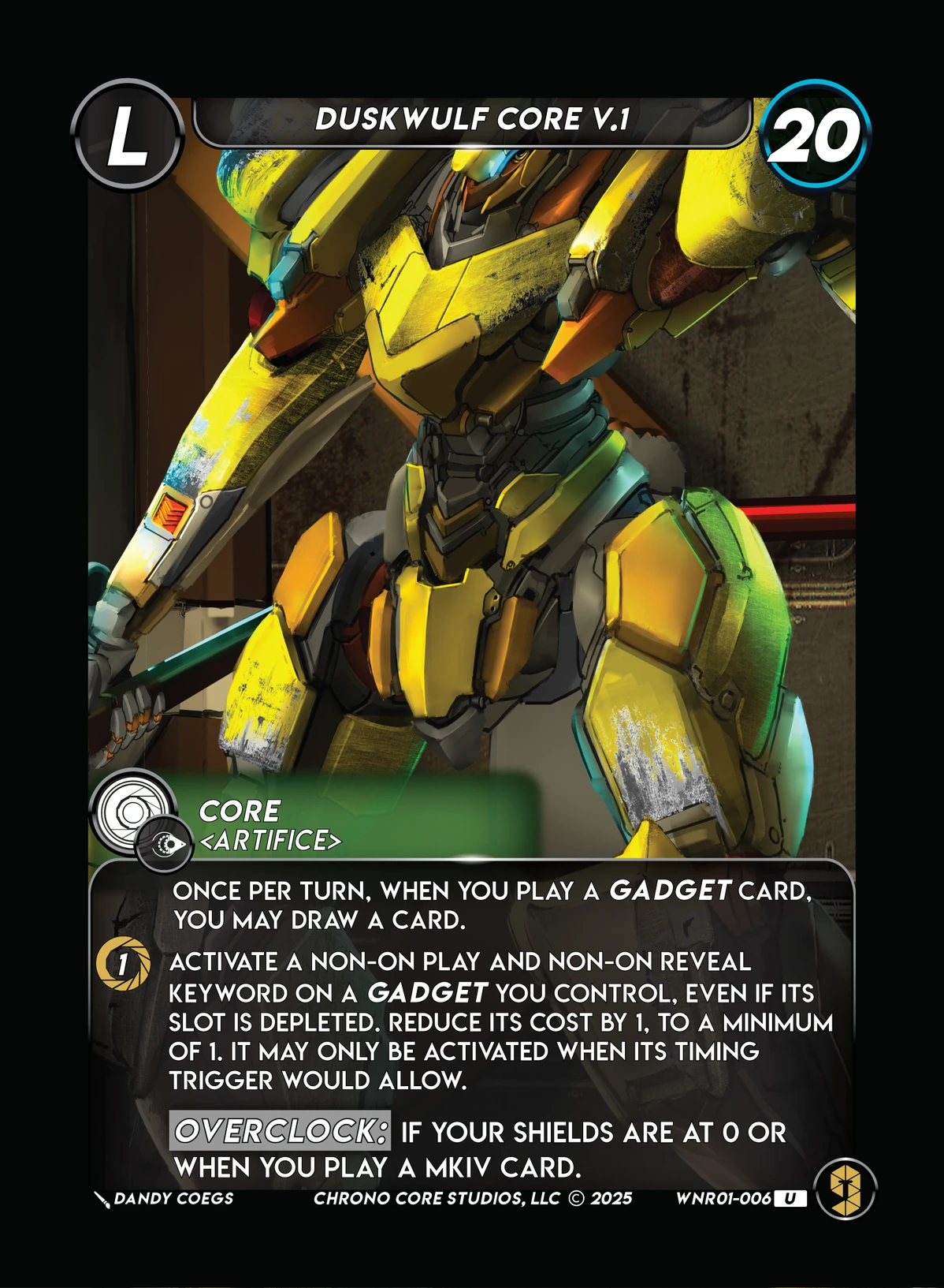 Duskwulf Core V.1 &mdash; Chrono Core TCG card