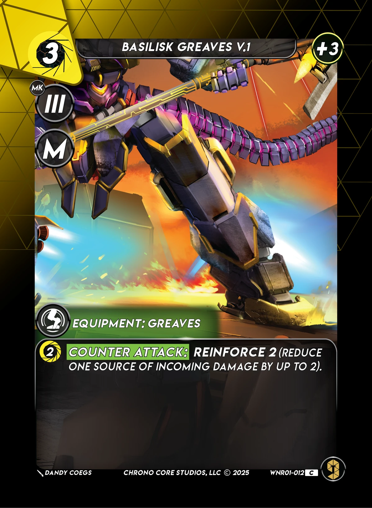 Basilisk Greaves V.1 &mdash; Chrono Core TCG card