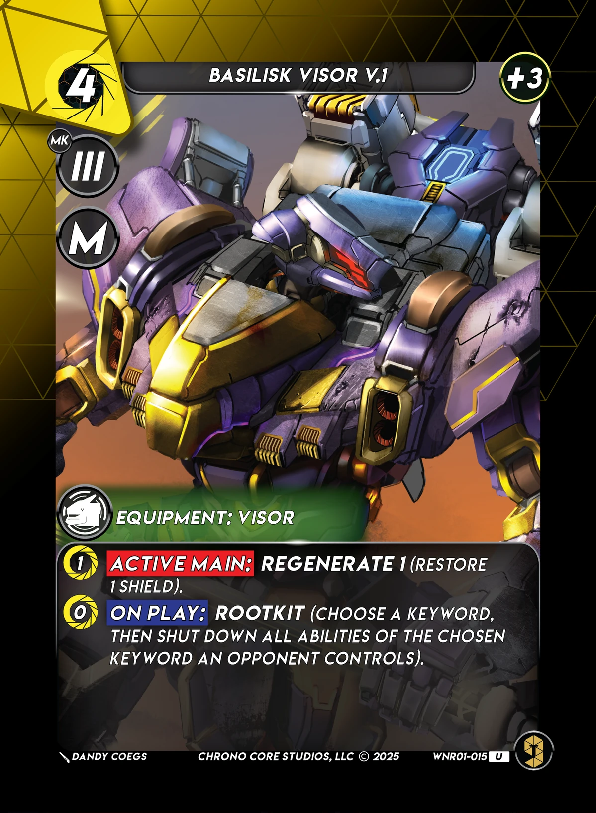 Basilisk Visor V.1 &mdash; Chrono Core TCG card