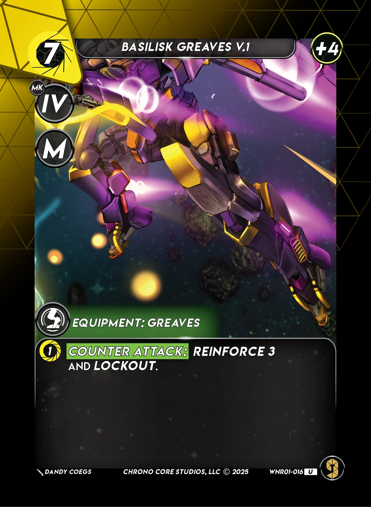 Basilisk Greaves V.1 &mdash; Chrono Core TCG card
