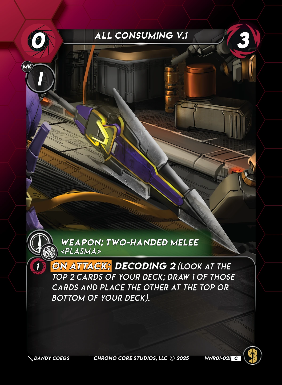 All Consuming V.1 &mdash; Chrono Core TCG card