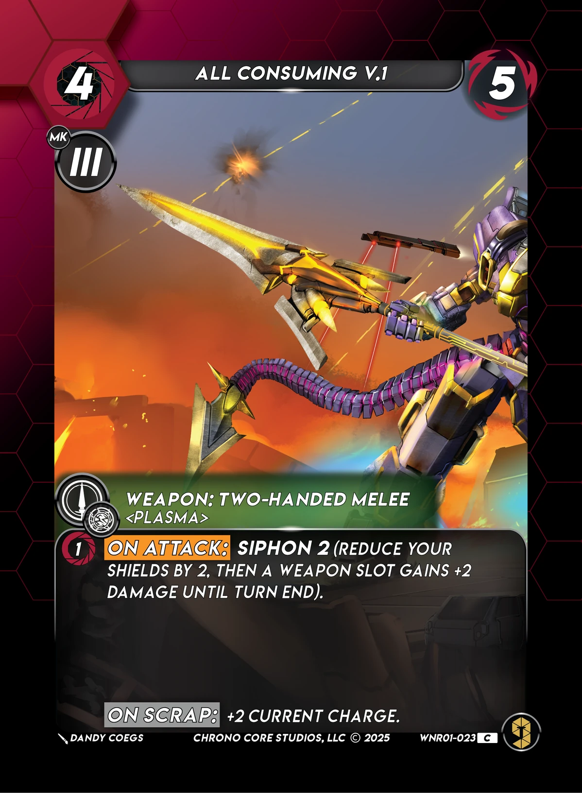 All Consuming V.1 &mdash; Chrono Core TCG card