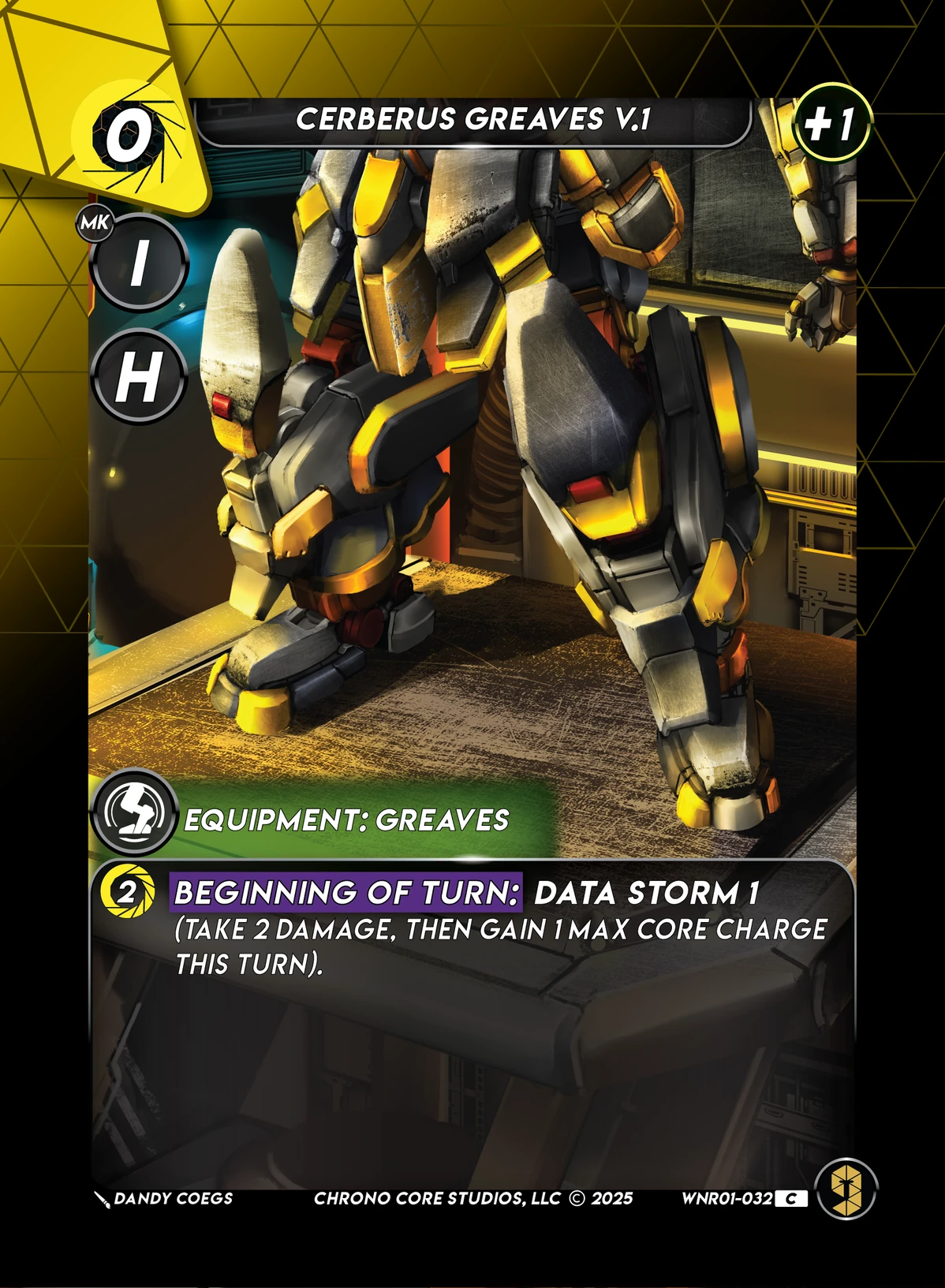 Cerberus Greaves V.1 &mdash; Chrono Core TCG card