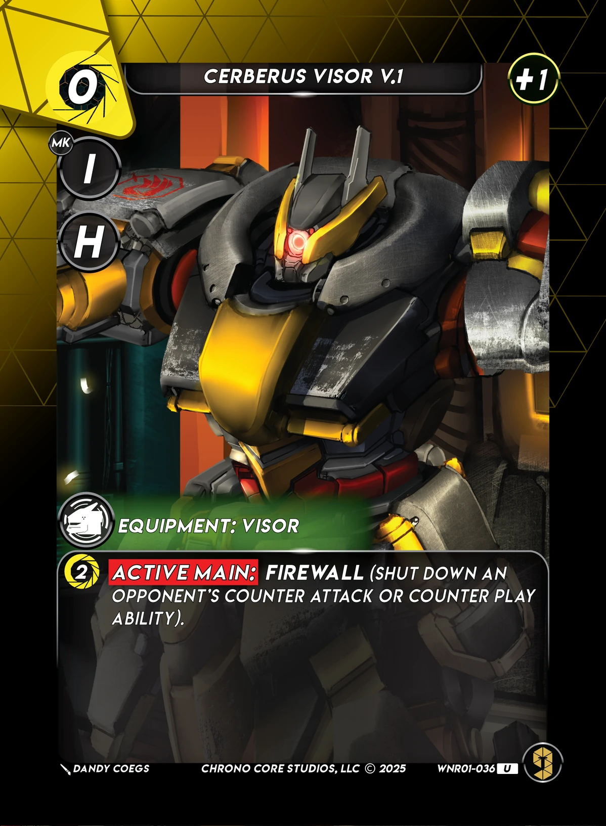 Cerberus Visor V.1 &mdash; Chrono Core TCG card