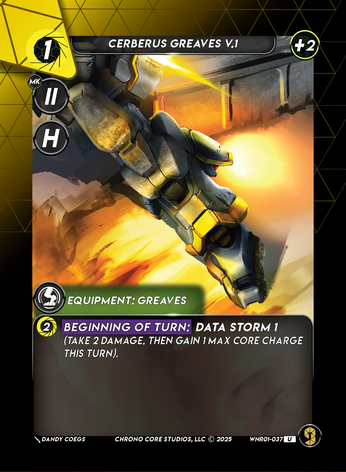 Cerberus Greaves V.1 &mdash; Chrono Core TCG card