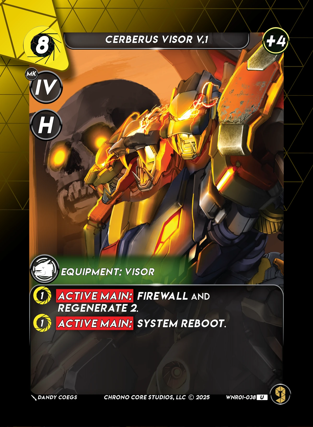 Cerberus Visor V.1 &mdash; Chrono Core TCG card