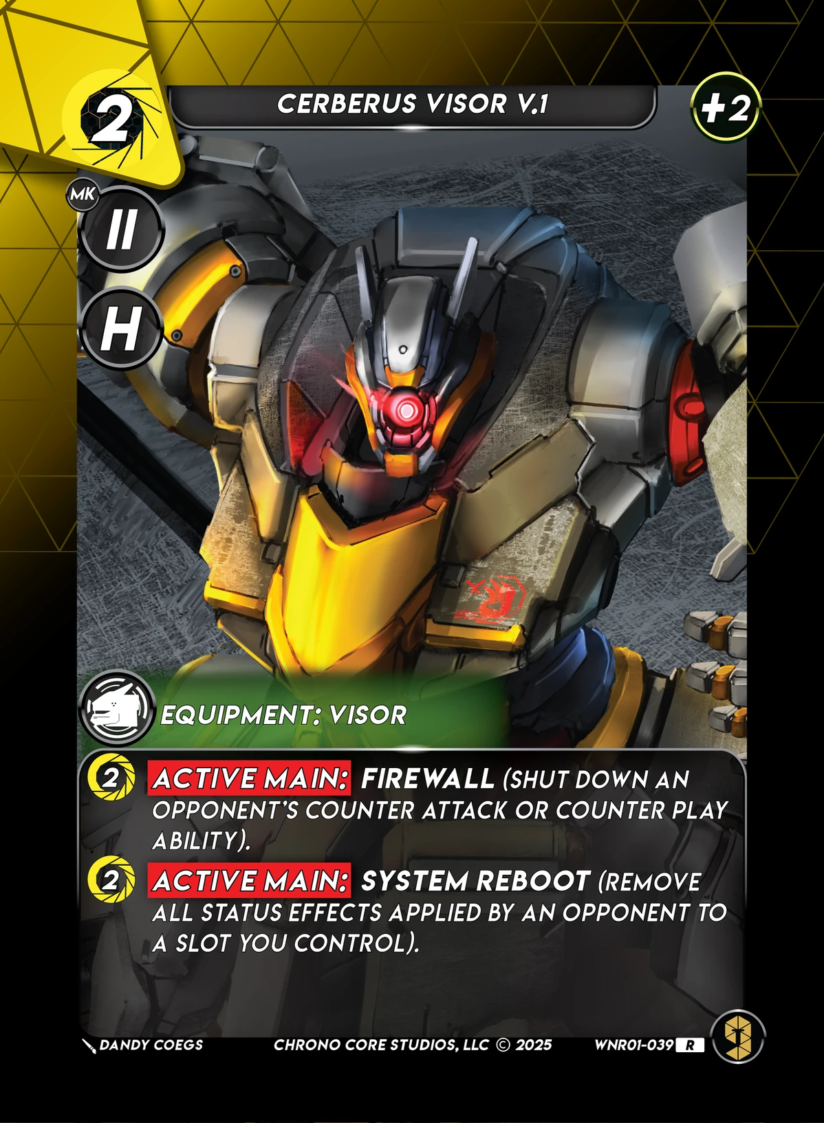Cerberus Visor V.1 &mdash; Chrono Core TCG card