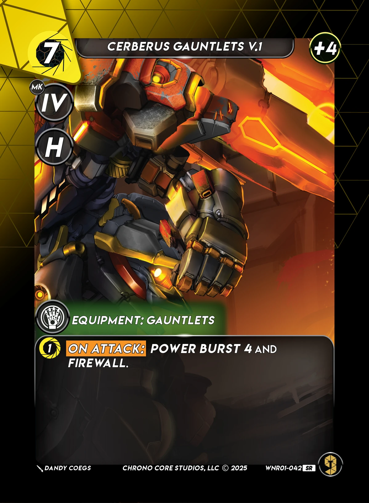 Cerberus Gauntlets V.1 &mdash; Chrono Core TCG card