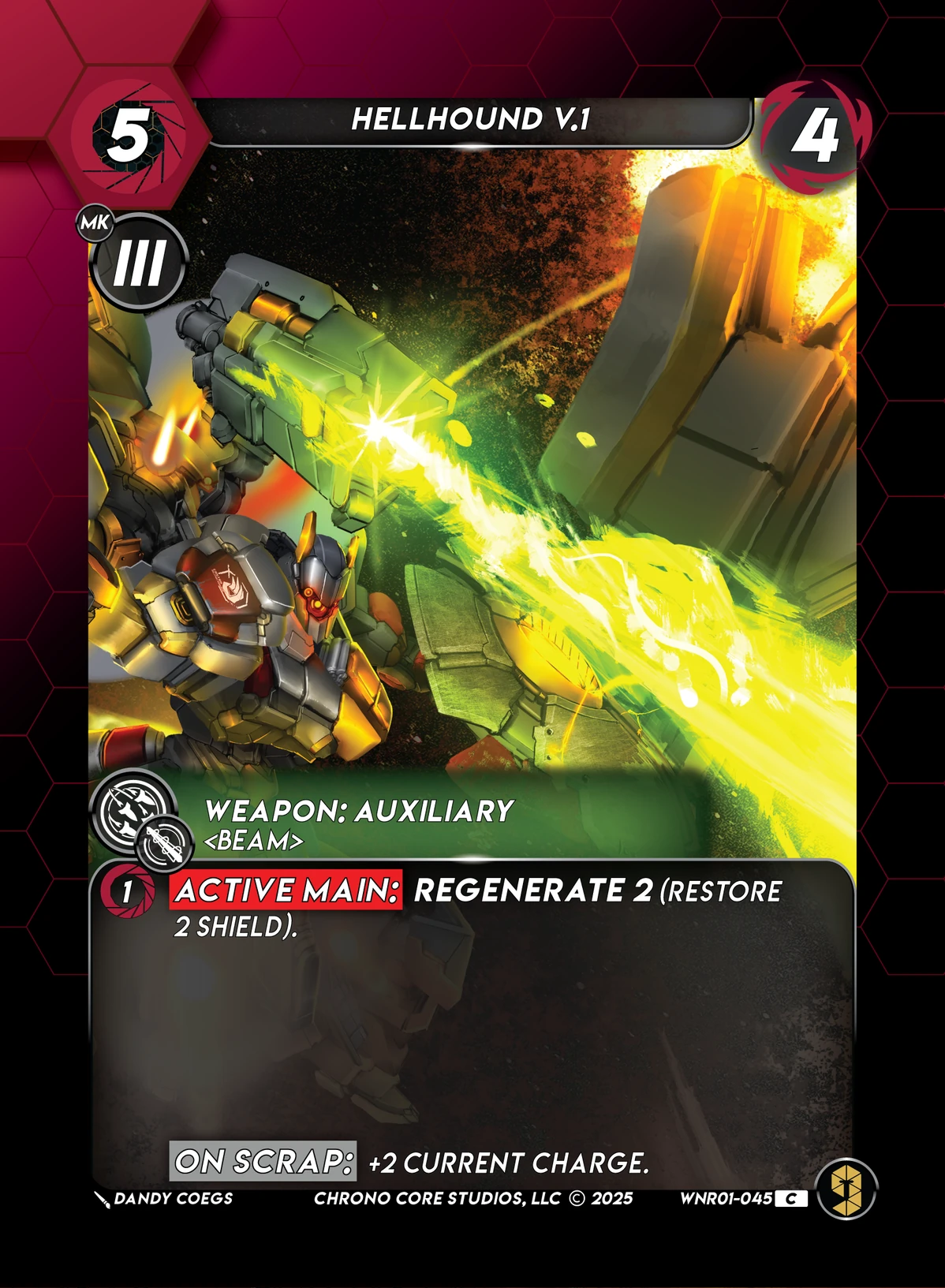 Cerberus Hellhound V.1 &mdash; Chrono Core TCG card