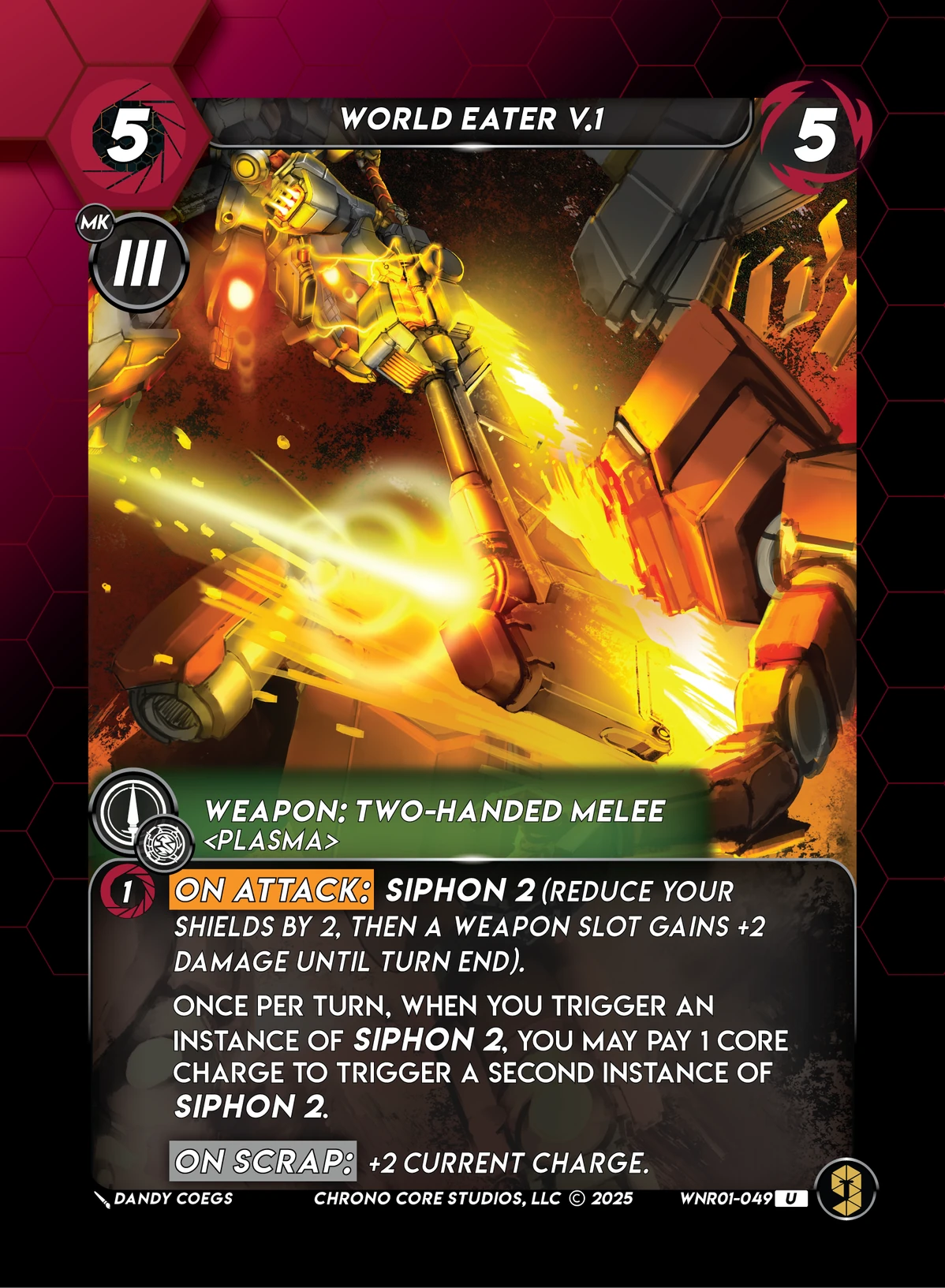 World Eater V.1 &mdash; Chrono Core TCG card