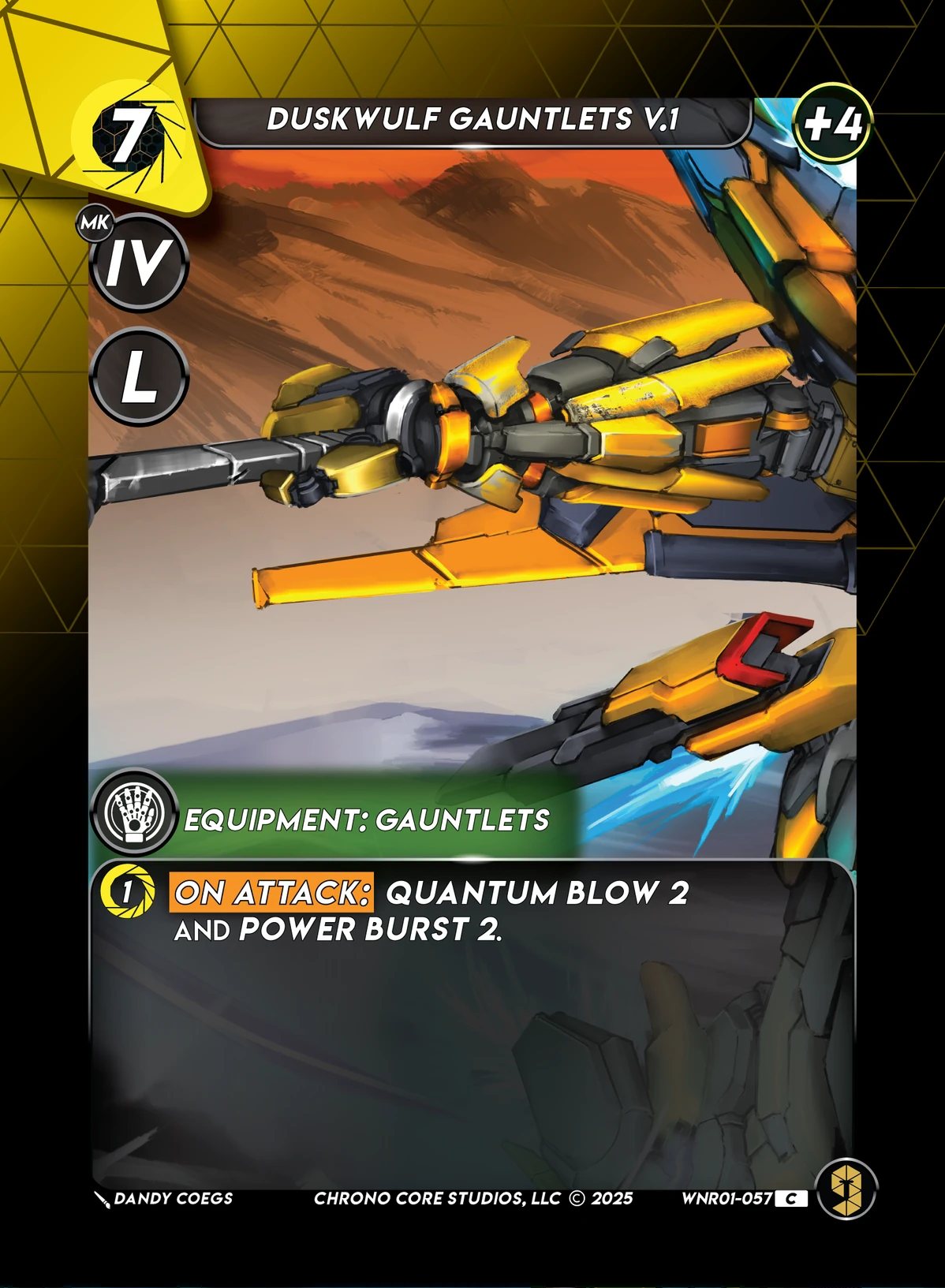 Duskwulf Gauntlets V.1 &mdash; Chrono Core TCG card