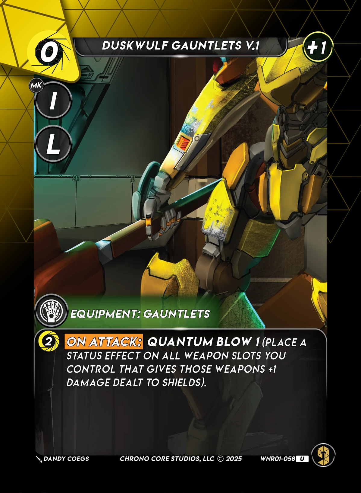 Duskwulf Gauntlets V.1 &mdash; Chrono Core TCG card