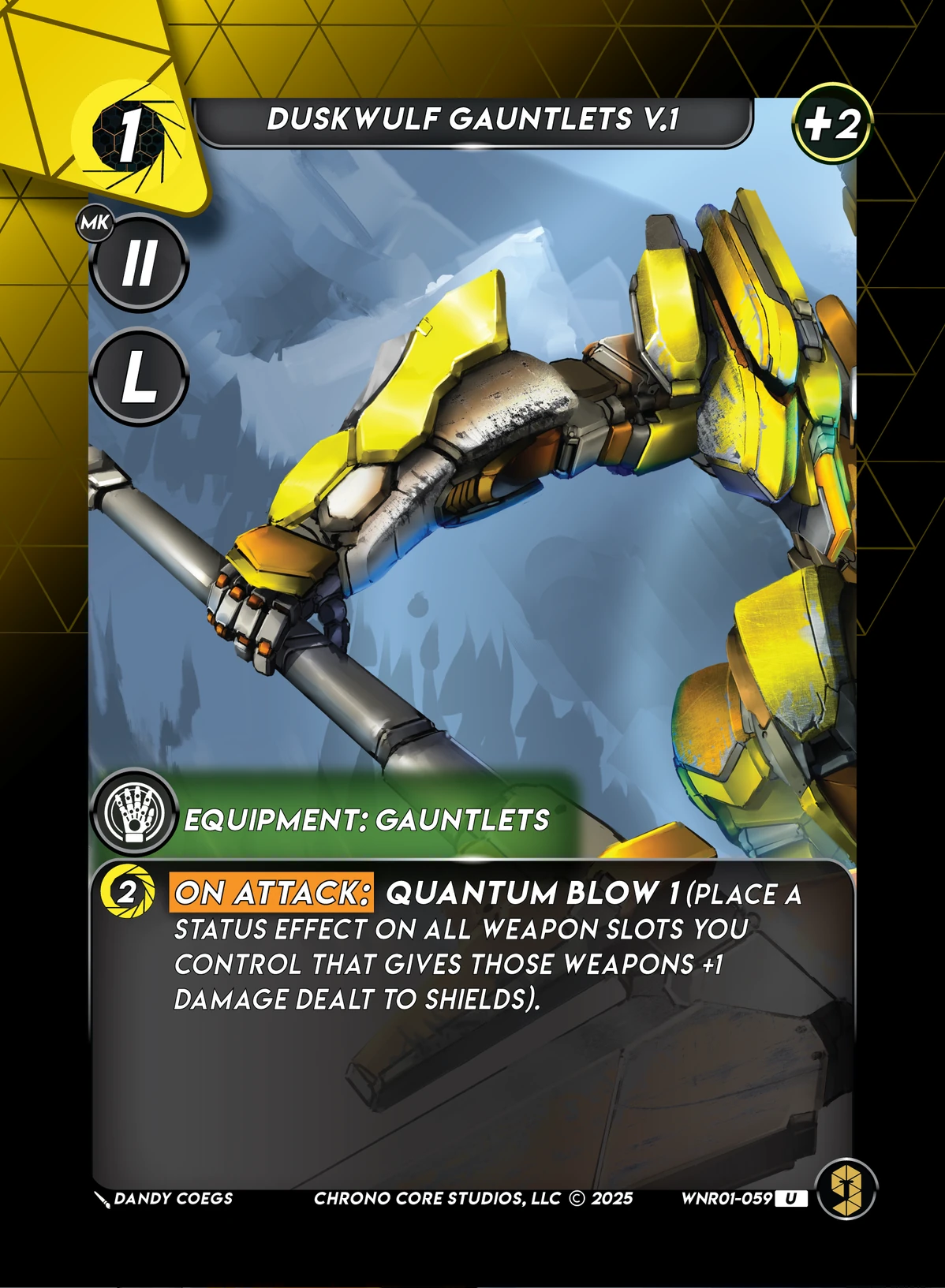 Duskwulf Gauntlets V.1 &mdash; Chrono Core TCG card