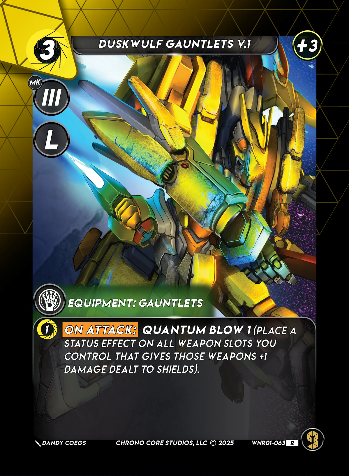 Duskwulf Gauntlets V.1 &mdash; Chrono Core TCG card