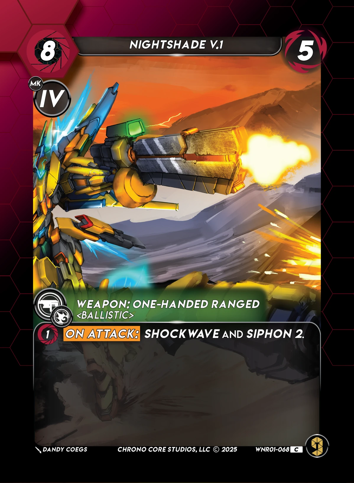 Nightshade V.1 &mdash; Chrono Core TCG card