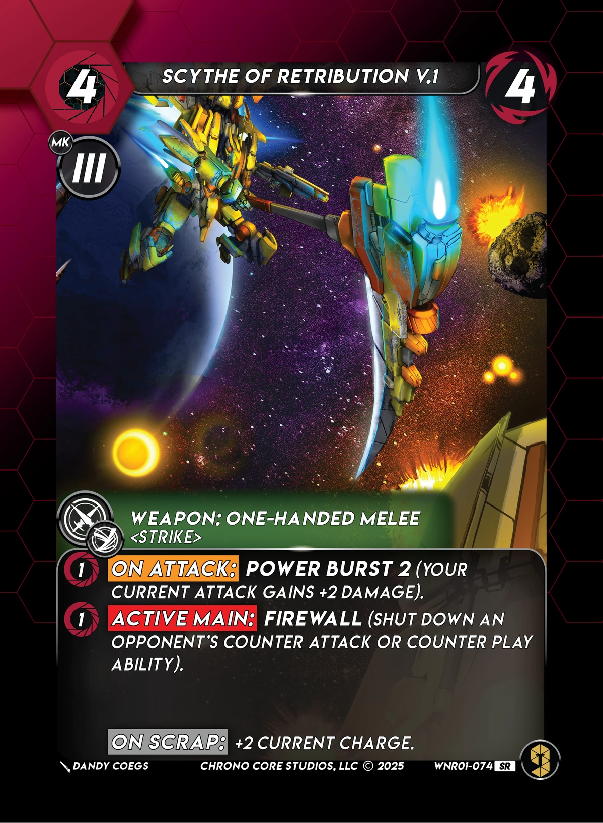 Scythe Of Retribution V1 &mdash; Chrono Core TCG card