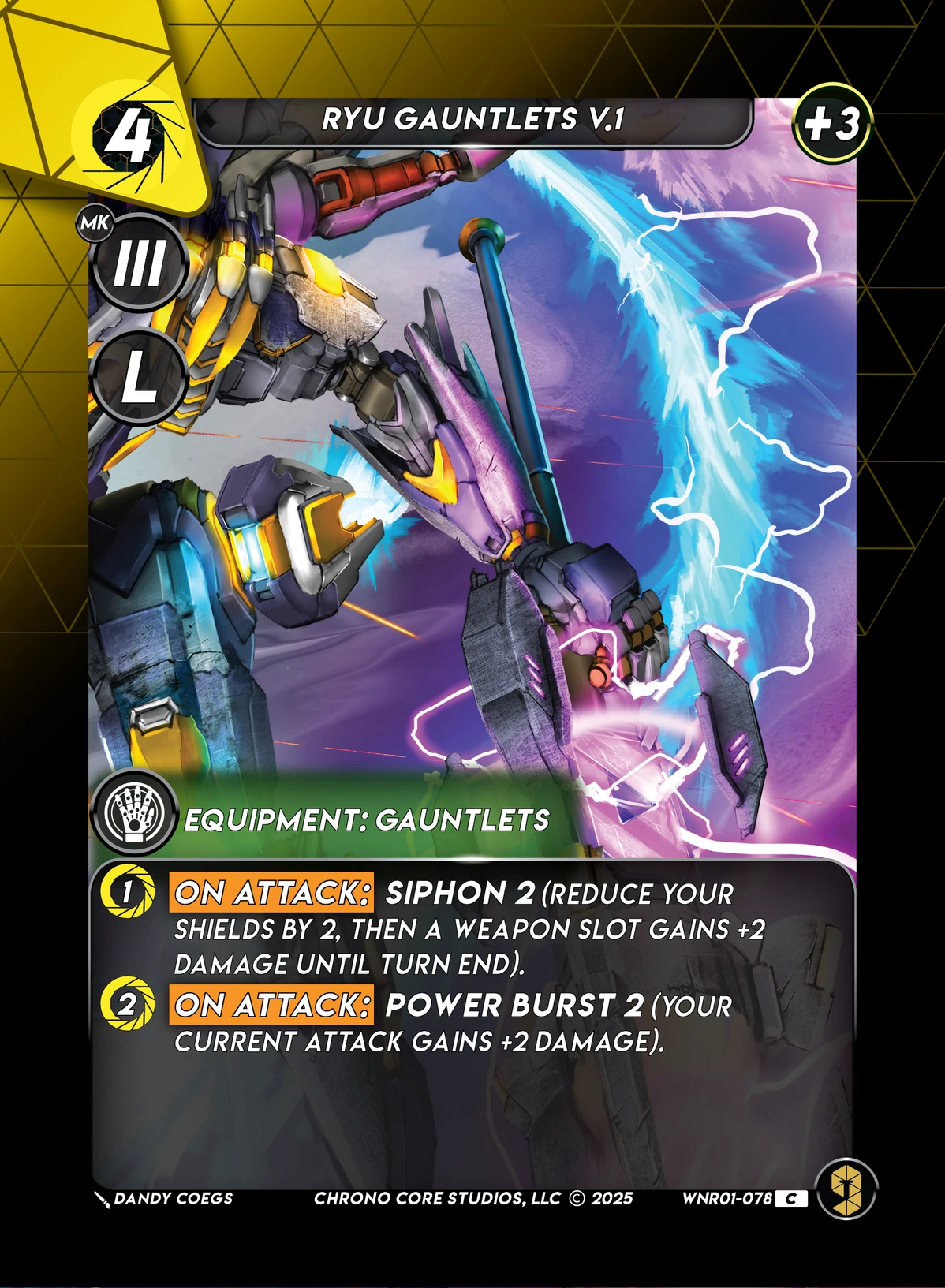 Ryu Gauntlets V.1 &mdash; Chrono Core TCG card