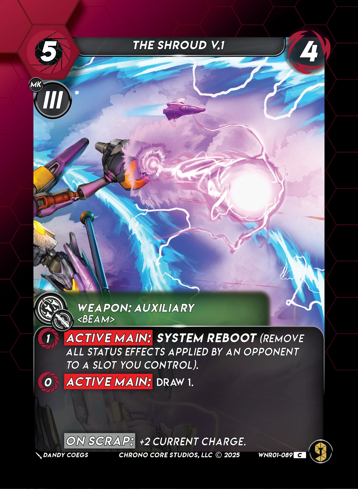 The Shroud V.1 &mdash; Chrono Core TCG card