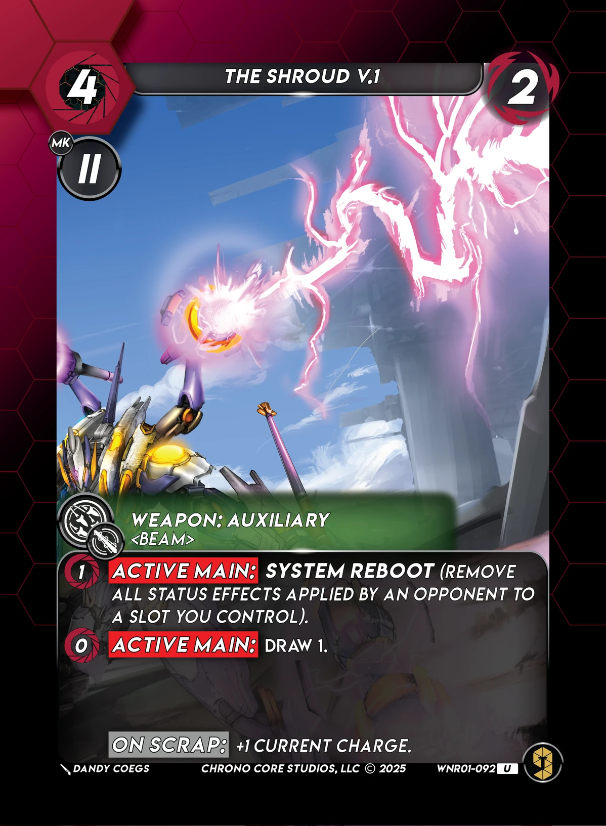 The Shroud V.1 &mdash; Chrono Core TCG card