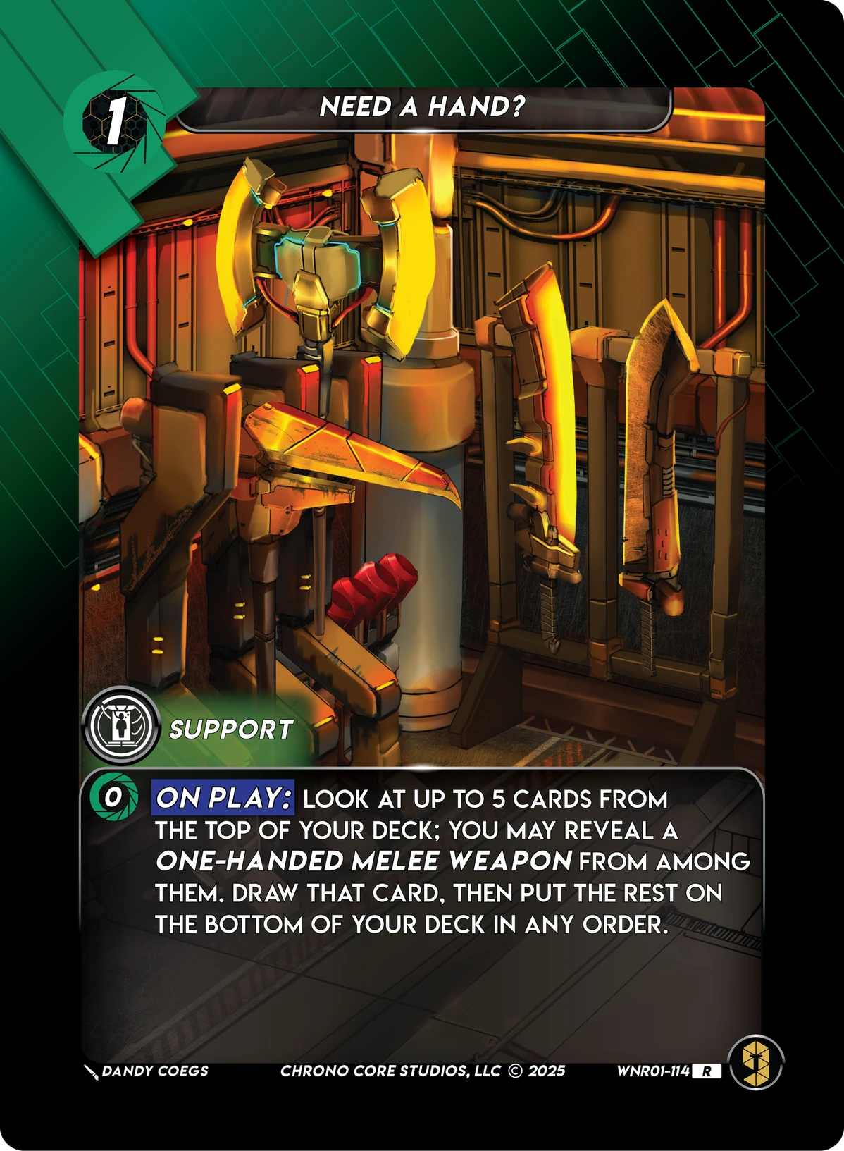 Need A Hand &mdash; Chrono Core TCG card