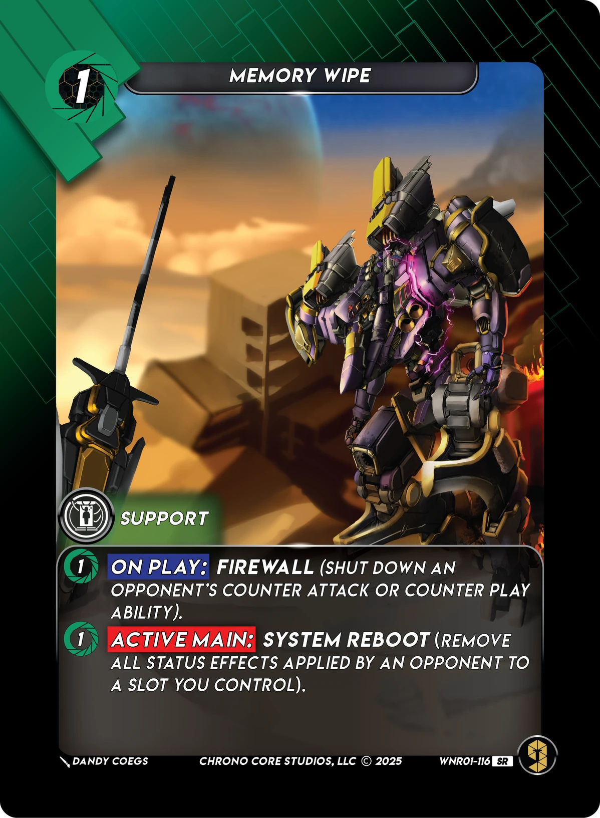 Memory Wipe &mdash; Chrono Core TCG card