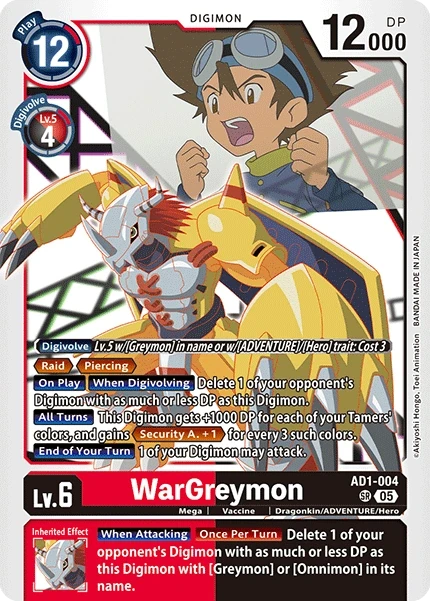 WarGreymon &mdash; Digimon Card Game card