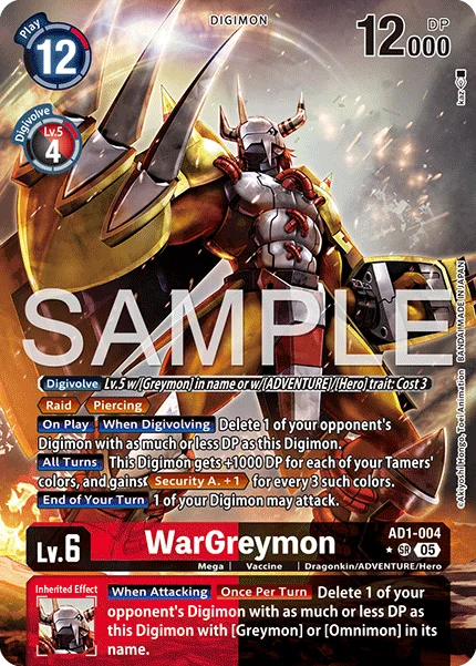 WarGreymon &mdash; Digimon Card Game card