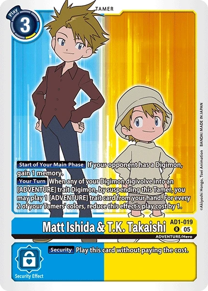 Matt Ishida & T.K. Takaishi &mdash; Digimon Card Game card