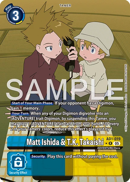 Matt Ishida & T.K. Takaishi &mdash; Digimon Card Game card