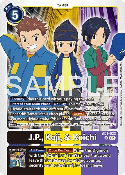 J.P., Koji, & Koichi &mdash; Digimon Card Game card