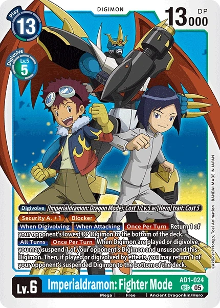 Imperialdramon: Fighter Mode &mdash; Digimon Card Game card