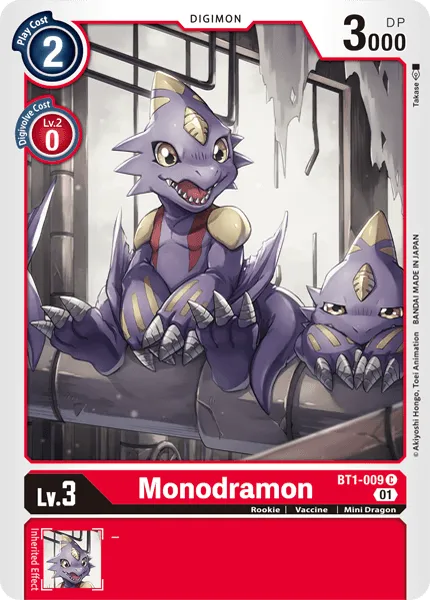 Monodramon &mdash; Digimon Card Game card