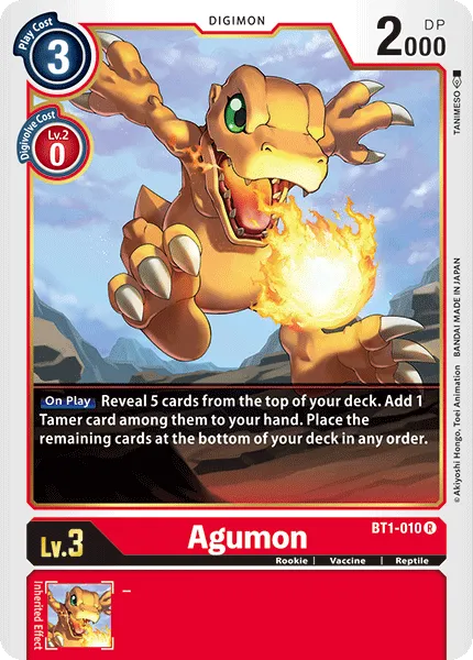 Agumon &mdash; Digimon Card Game card