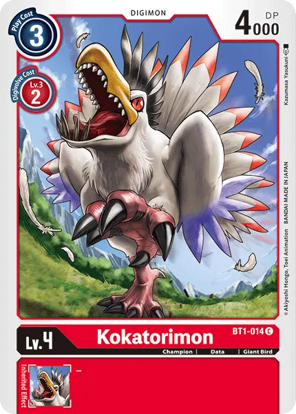 Kokatorimon &mdash; Digimon Card Game card