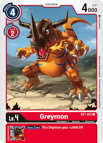 Greymon &mdash; Digimon Card Game card
