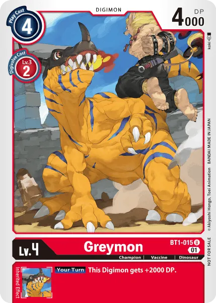 Greymon &mdash; Digimon Card Game card
