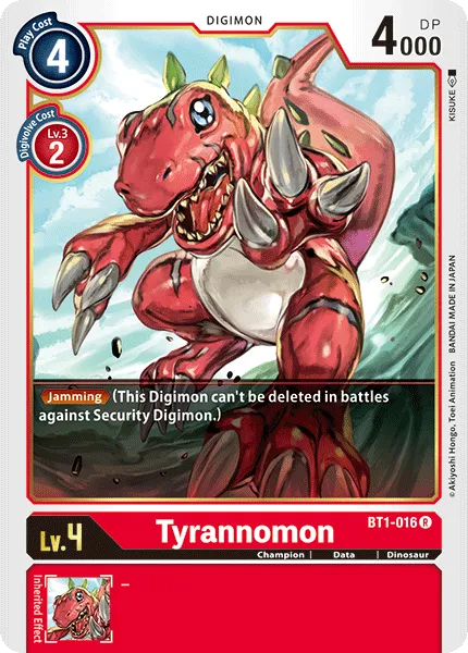 Tyrannomon &mdash; Digimon Card Game card