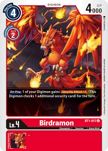 Birdramon &mdash; Digimon Card Game card