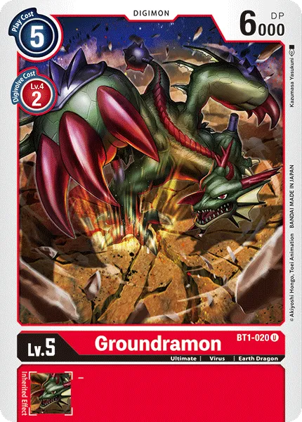 Groundramon &mdash; Digimon Card Game card