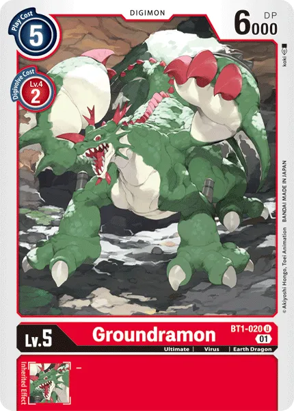 Groundramon &mdash; Digimon Card Game card