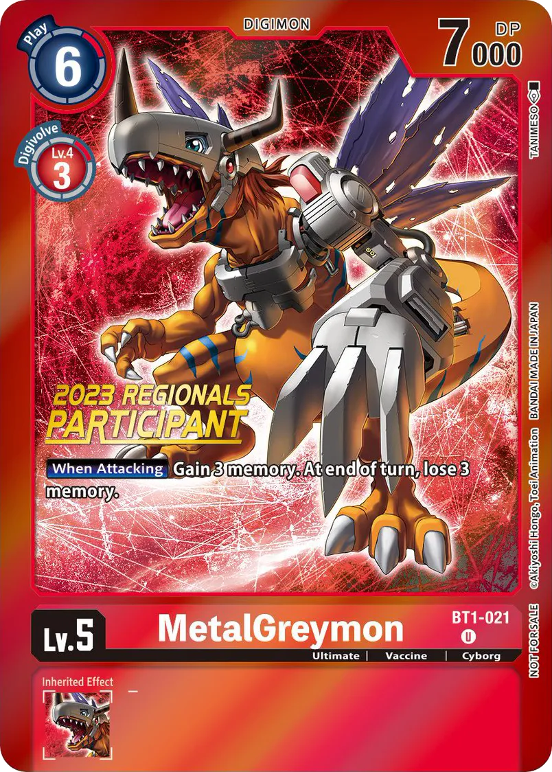 Metal Greymon &mdash; Digimon Card Game card