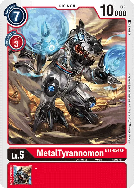 MetalTyrannomon &mdash; Digimon Card Game card