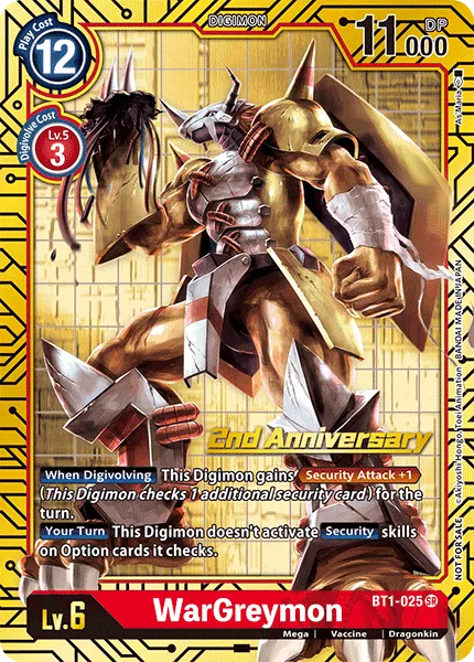 WarGreymon &mdash; Digimon Card Game card