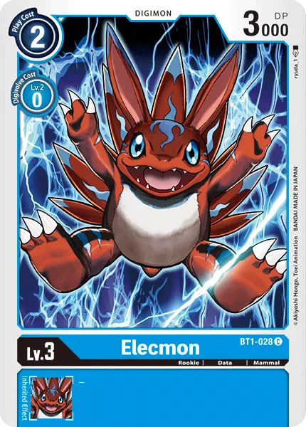 Elecmon &mdash; Digimon Card Game card