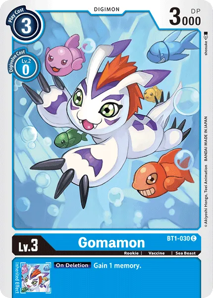 Gomamon &mdash; Digimon Card Game card