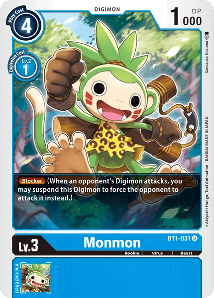 Monmon &mdash; Digimon Card Game card