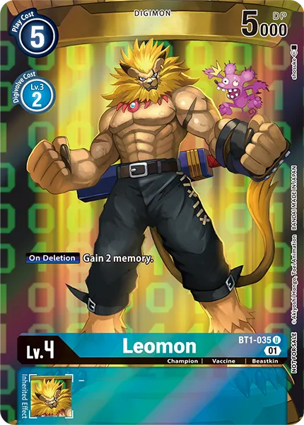 Leomon &mdash; Digimon Card Game card