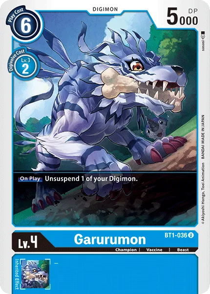 Garurumon &mdash; Digimon Card Game card