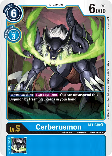 Cerberusmon &mdash; Digimon Card Game card